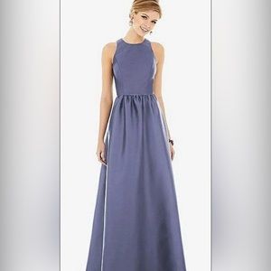 Alfred Sung Keyhole Back Satin Dress